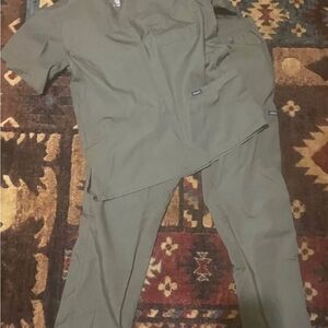 Olive Green Scrub Set